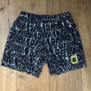 Overtime elite Youth L - Black and White Graphic Shorts